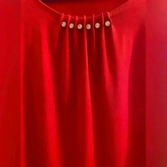 Liz Claiborne Career Woman long sleeve red top with embellishments women’s 3X - Picture 2 of 7
